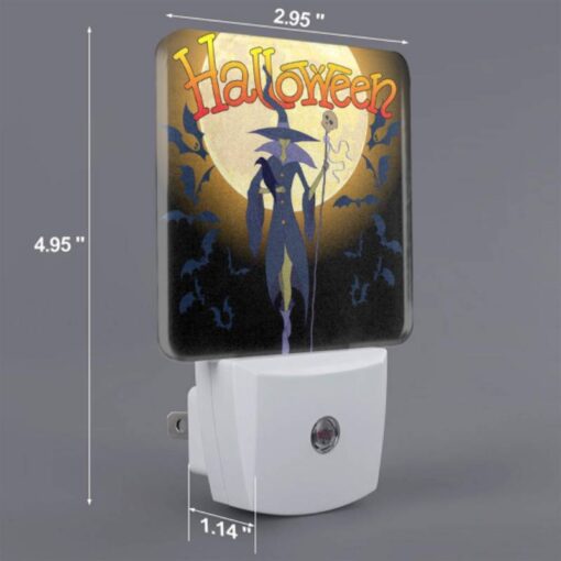Night Light Set Of 2, A Witch Is Standing In Front Of A Full Moon. -Acrylic Night Light Shop d88bec0dafc9e9175057365ecc75c83a72d14387