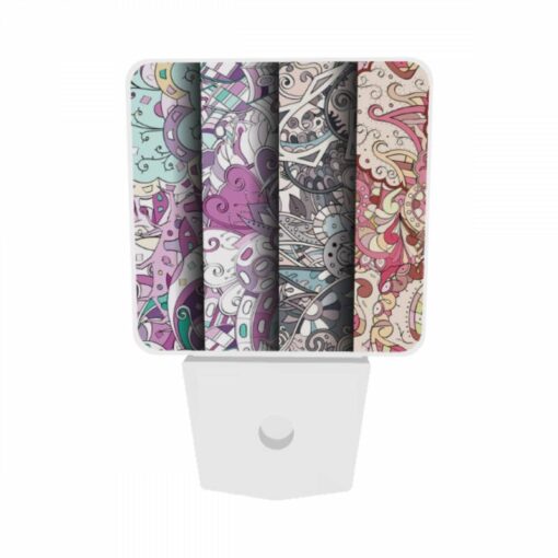 Night Light Set Of 2, Four Different Colored Designs Of Swirls And Patterns. -Acrylic Night Light Shop d89f8485f060d823cc9efe93e73b942fd4ea9acc