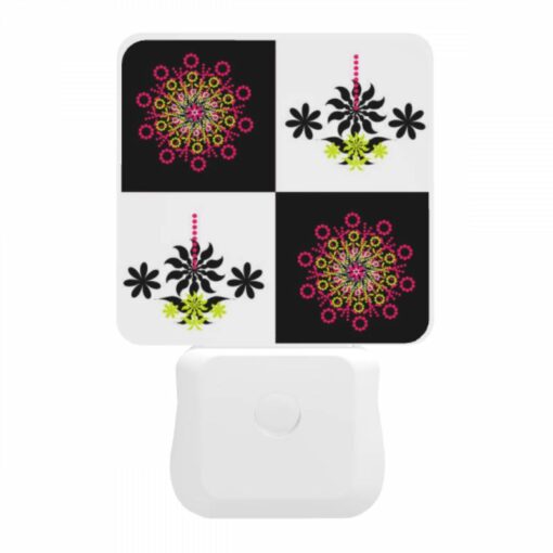 Night Light, A Black And White Image Of A Flower With A Pink Center. -Acrylic Night Light Shop d8d2e82ce56f85d754259360b25497d691848cf1