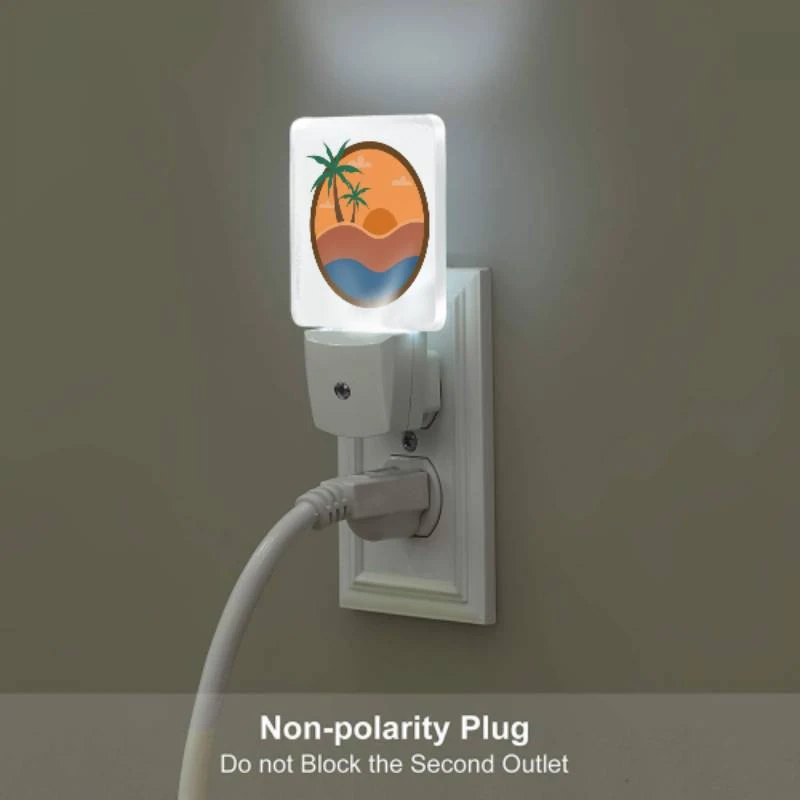 Night Light Set of 2, A sunset scene with a beach and palm trees. Night Light Set Of 2, A Sunset Scene With A Beach And Palm Trees. -Acrylic Night Light Shop d94d8d64b80cf5461974245ed05aa489b65b73f2