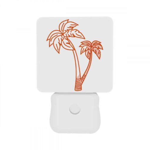 Night Light Set Of 2, A Drawing Of A Palm Tree With A Brown Trunk. -Acrylic Night Light Shop d94f0cae23efef6d8c790aca9af6c1839aa49dcf