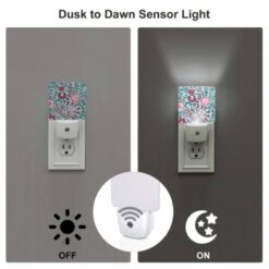 Night Light Set Of 2, A Colorful Floral Pattern With Pink -Acrylic Night Light Shop d9d7738761f3c4423a1c0ac256a8bbac0d0667f6