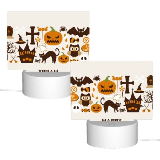 Rectangular Acrylic Night Light, A Collection Of Halloween Symbols And Decorations. -Acrylic Night Light Shop da033a36ebbf7d689d9f37b9028686000d36c99f