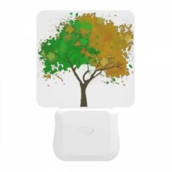 Night Light, A Tree With Green And Yellow Leaves. -Acrylic Night Light Shop da10c14a0f13baf5c97a2ee1ac28b9c0cf7e9f06