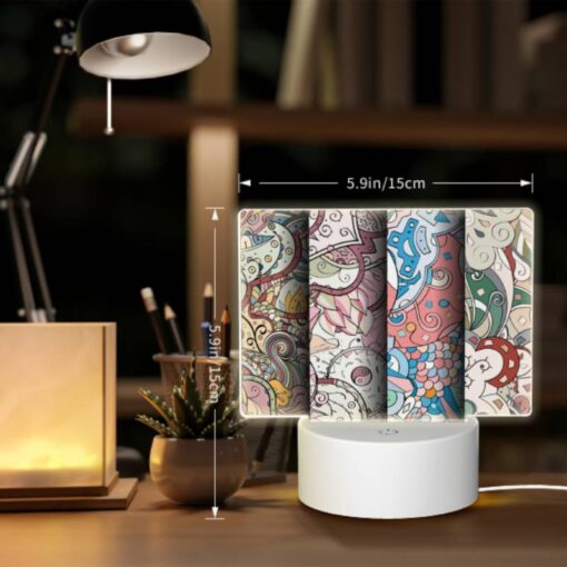 Rectangular Acrylic Night Light, Three Colorful Artworks Are Displayed Side By Side. -Acrylic Night Light Shop da711c505c4e113f99d6bdd083373bacb5823da0