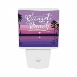 Night Light Set Of 2, A Sunset Beach Sign With A Moon In The Background. -Acrylic Night Light Shop db39dc6912e0a7d8348ab8e625e52485c32a614a