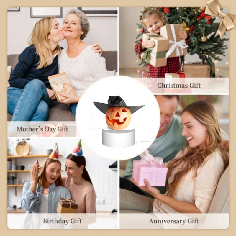 Rectangular Acrylic Night Light, A pumpkin with a black hat on it. Rectangular Acrylic Night Light, A Pumpkin With A Black Hat On It. -Acrylic Night Light Shop db55d22aa99b15dec7a8650a3a431d4a76ce7e36