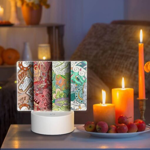 Rectangular Acrylic Night Light, Three Different Colored Paintings Of A Leaf. -Acrylic Night Light Shop db616b0af12ed4bdba93c7bd709a68c09f5ffbf8