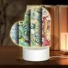 Love Acrylic Night Light, Three Colorful Paintings Are Displayed Side By Side.