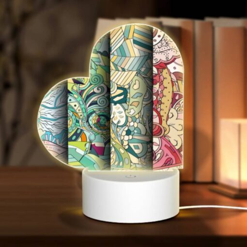 Love Acrylic Night Light, Three Colorful Paintings Are Displayed Side By Side. -Acrylic Night Light Shop dc6d833c5cfc15633364db8925368aac7953f691