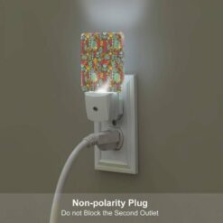 Night Light Set Of 2, A Pattern Of Birds And Flowers On A Brown Background. -Acrylic Night Light Shop dc84940ecdbfb4d475f661d4f3a67cb008e490f5