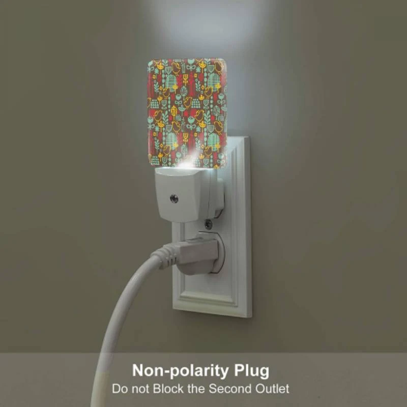 Night Light Set of 2, A pattern of birds and flowers on a brown background. Night Light Set Of 2, A Pattern Of Birds And Flowers On A Brown Background. -Acrylic Night Light Shop dc84940ecdbfb4d475f661d4f3a67cb008e490f5