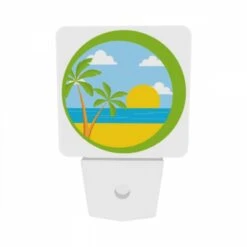 Night Light Set Of 2, A Sunset Over The Ocean With Palm Trees In The Foreground. 6 Night Light Set Of 2, A Sunset Over The Ocean With Palm Trees In The Foreground. -Acrylic Night Light Shop dcb69865f24d0e960f4669b8bb67625dc15e83be