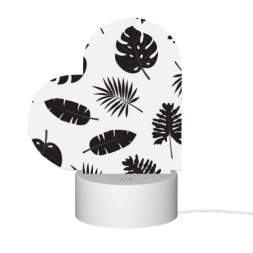 Love Acrylic Night Light, A Pattern Of Leaves In Black And White. -Acrylic Night Light Shop dcb81b2019abfb2f7bc2a1932ccbd5d235746a00