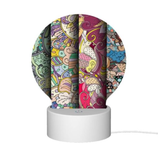 Round Acrylic Night Light, Four Different Colored Designs Of A Flower. -Acrylic Night Light Shop dd5710eb0e77e4b3414cb5acc5ab2bc0fde84ff6