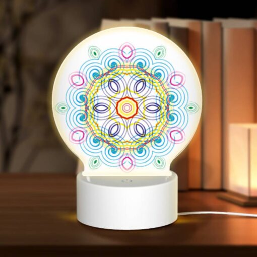 Round Acrylic Night Light, A Colorful Circle With A Yellow Center. -Acrylic Night Light Shop dd5b84d1ea47e79b2290d4b0fa6b92753b641e6a