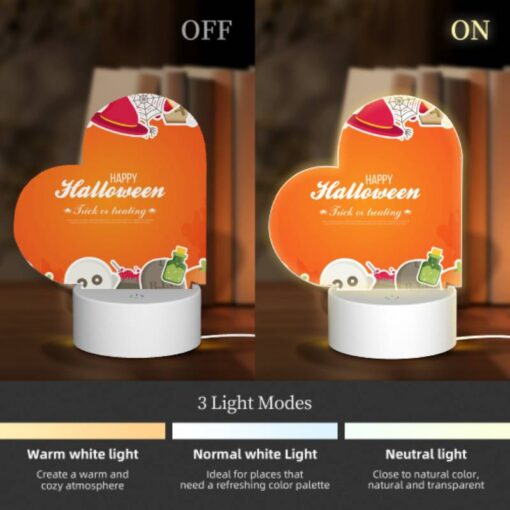 Love Acrylic Night Light, A Colorful Halloween Poster With Various Halloween Items. -Acrylic Night Light Shop ddf40a17e8d220d536b87478c00eacf1f717947e