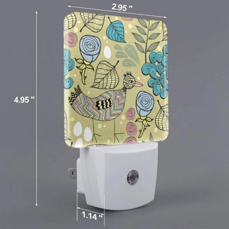 Night Light Set of 2, A colorful bird with a yellow beak stands in front of a leafy plant. Night Light Set Of 2, A Colorful Bird With A Yellow Beak Stands In Front Of A Leafy Plant. -Acrylic Night Light Shop ddf947405ee3d37a97f2cd5e1cc48f7dc2e849b4