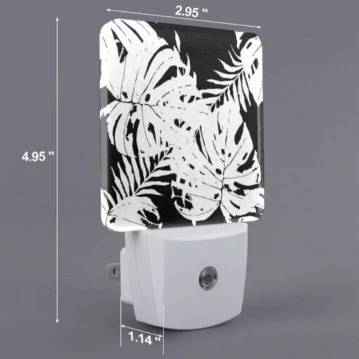 Night Light, A Black And White Photo Of A Leafy Plant. -Acrylic Night Light Shop de1d6b483b3b692b24899466011c1e427838e974