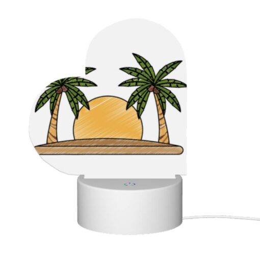 Love Acrylic Night Light, A Drawing Of A Sun With Two Palm Trees On Either Side. -Acrylic Night Light Shop de269f16e8580ce9fbb0688e31346679a8a4c0dc