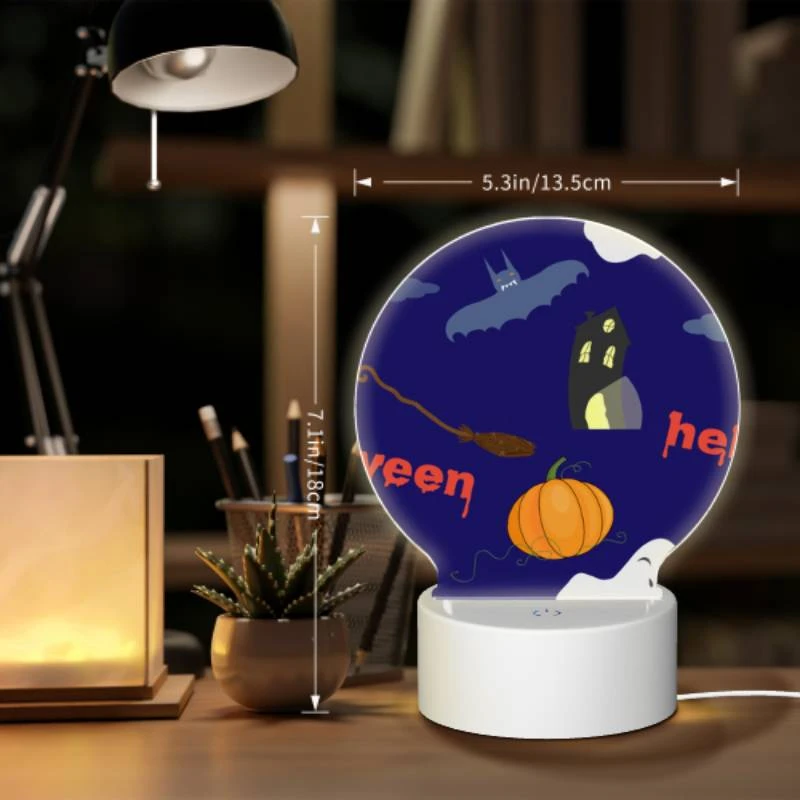 Round Acrylic Night Light, A Halloween themed image with a pumpkin Round Acrylic Night Light, A Halloween Themed Image With A Pumpkin -Acrylic Night Light Shop de3c0d1f83626e4bb734347e4b2100efe1a1faa8