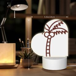 Love Acrylic Night Light, A Brown And White Drawing Of A Palm Tree. -Acrylic Night Light Shop de6cdeb399cf8143046cdf71293cce3fcbb0f139