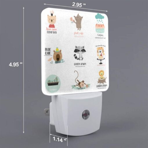 Night Light Set Of 2, A Collection Of Cartoon Animal Logos -Acrylic Night Light Shop debe625b04bbdd8a49d660c6e8b4b383131b8853