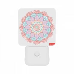Night Light Set Of 2, A Colorful Flower Design With A Pink And Blue Color Scheme. -Acrylic Night Light Shop df8a2f1f96352e4ab509a6d42fe322999d2d5d9e