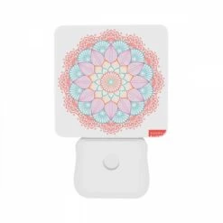 Night Light Set Of 2, A Colorful Flower Design With A Pink And Blue Color Scheme. -Acrylic Night Light Shop df8a2f1f96352e4ab509a6d42fe322999d2d5d9e