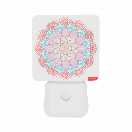 Night Light Set Of 2, A Colorful Flower Design With A Pink And Blue Color Scheme. -Acrylic Night Light Shop df8a2f1f96352e4ab509a6d42fe322999d2d5d9e