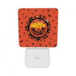 Night Light Set Of 2, A Round Orange Sign With A Happy Halloween Message. -Acrylic Night Light Shop dfa477b913ac0bf5185ceba83e6069c82cd911d8