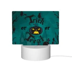 Rectangular Acrylic Night Light, A Halloween Poster With A Scary Pumpkin And A Skeleton. -Acrylic Night Light Shop e0062d04a9871da42faf8866c42206785d52b9ba