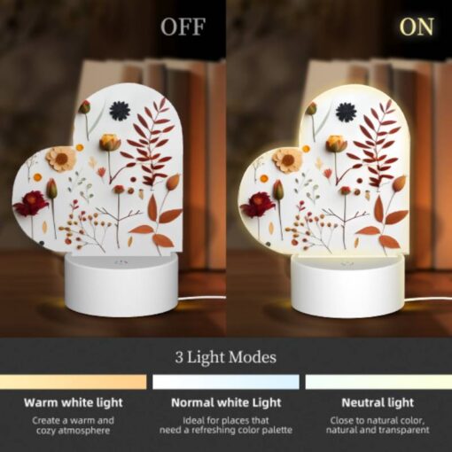 Love Acrylic Night Light, A Collection Of Flowers And Leaves On A White Background. -Acrylic Night Light Shop e0fe3ae0d7abfbb2bd2693e99dba0017d7a30d83