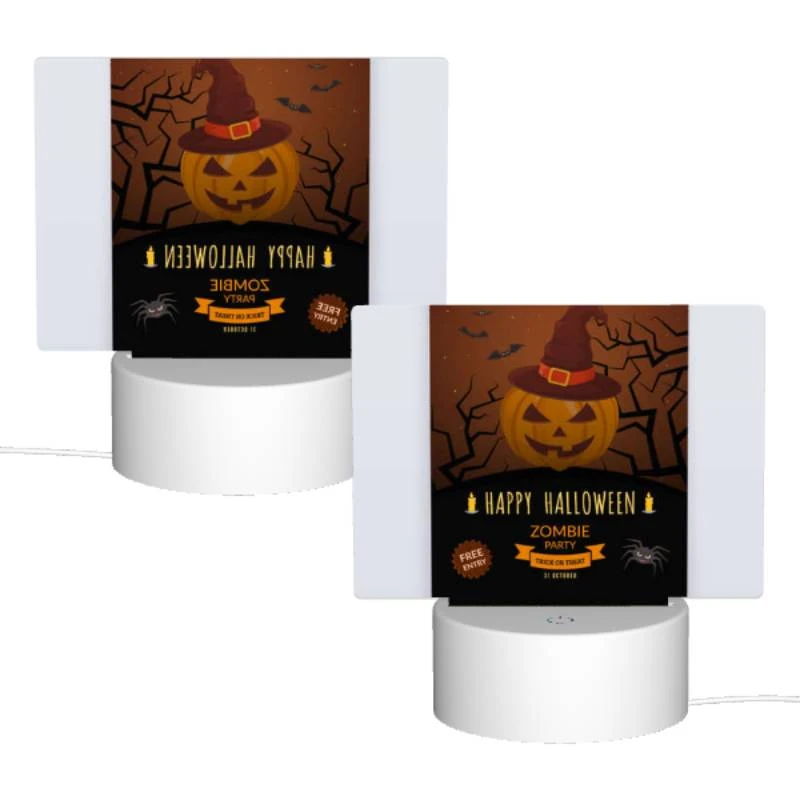 Rectangular Acrylic Night Light, A poster advertising a Halloween party with a zombie theme. Rectangular Acrylic Night Light, A Poster Advertising A Halloween Party With A Zombie Theme. -Acrylic Night Light Shop e152268af4459eb8a62a00ab5fc11cb65184eff3