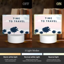 Rectangular Acrylic Night Light, A Boat With A Red Roof Is Traveling On The Water. -Acrylic Night Light Shop e15cc11b3efc002007eda80c5d04b358db937377