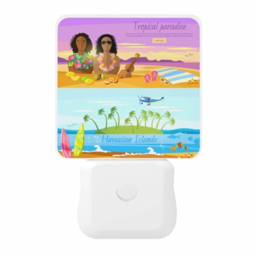 Night Light, A Colorful Advertisement For Hawaiian Islands. -Acrylic Night Light Shop e22c42c8fa6a9b3a344d7100487064ad92004a02