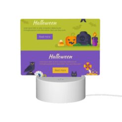 Rectangular Acrylic Night Light, A Halloween Poster With A Cat And A Broom. -Acrylic Night Light Shop e270e42d89441d0e06f412c417be1b731f368af4