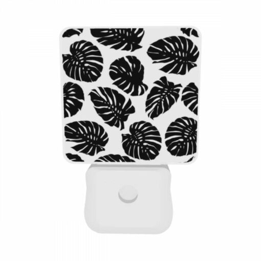 Night Light Set Of 2, A Pattern Of Black And White Leaves. -Acrylic Night Light Shop e2f9a177f0be041125a34e49e5f89e265a9b4637