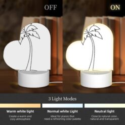 Love Acrylic Night Light, A Black And White Drawing Of A Palm Tree. -Acrylic Night Light Shop e30c0a8d9fea6daf33334be5b065a4fa3da2b534