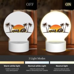 Round Acrylic Night Light, A Car Is Parked In Front Of A Camper -Acrylic Night Light Shop e3434592925e78c30a82b35d23ead8a82b9012ff
