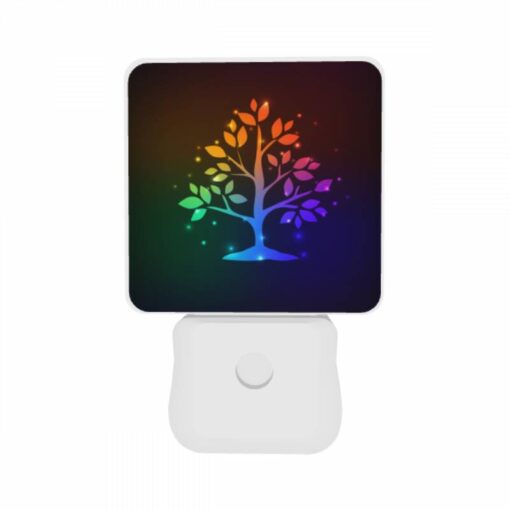 Night Light Set Of 2, A Colorful Tree With Leaves And A Blue Trunk. -Acrylic Night Light Shop e35aff847dd1e84123ef69130d393ff671128007