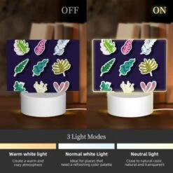 Rectangular Acrylic Night Light, Six Different Colored Leaves Are Shown In A Row. 2 Rectangular Acrylic Night Light, Six Different Colored Leaves Are Shown In A Row. -Acrylic Night Light Shop e3cb34bb30c4f478fcc0a6012174dd16142d83e2