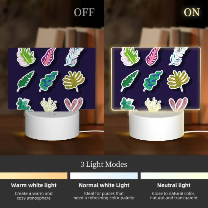 Rectangular Acrylic Night Light, Six different colored leaves are shown in a row. Rectangular Acrylic Night Light, Six Different Colored Leaves Are Shown In A Row. -Acrylic Night Light Shop e3cb34bb30c4f478fcc0a6012174dd16142d83e2