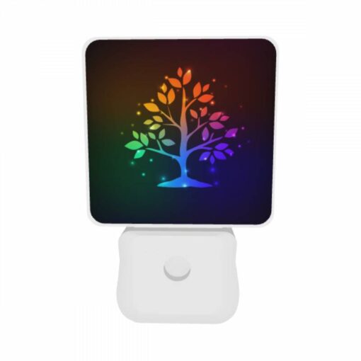 Night Light Set Of 2, A Colorful Tree With Leaves And A Blue Trunk. -Acrylic Night Light Shop e3e22c65bf3167a988ba095204411d3a6c20bd61