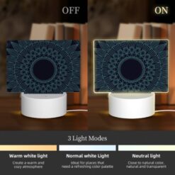 Rectangular Acrylic Night Light, A Blue And White Sun Design. -Acrylic Night Light Shop e3f2fc96ac7ca501f84ee256cb16eafa79223165