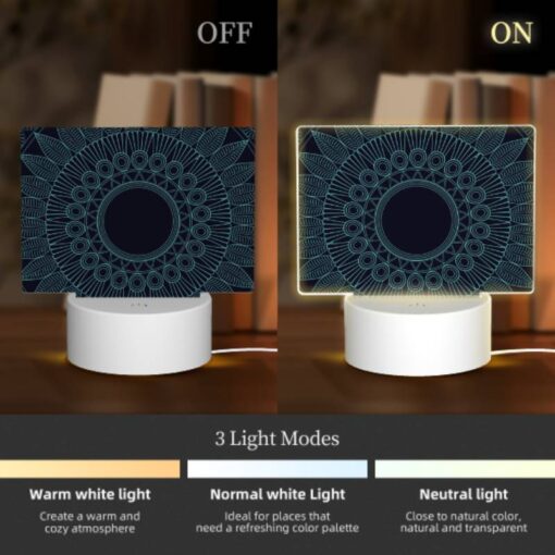 Rectangular Acrylic Night Light, A Blue And White Sun Design. -Acrylic Night Light Shop e3f2fc96ac7ca501f84ee256cb16eafa79223165