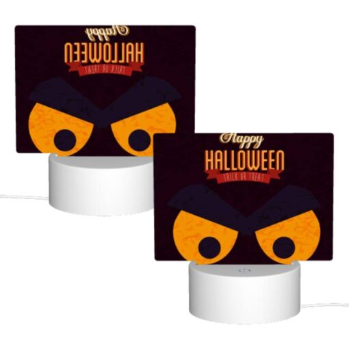 Rectangular Acrylic Night Light, A Happy Halloween Sign With A Scary Face. -Acrylic Night Light Shop e3fd666afcf7924e0b92be1a387375e03ac4c4e1