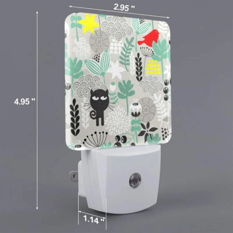 Night Light Set of 2, A black cat with a yellow bird on its head. Night Light Set Of 2, A Black Cat With A Yellow Bird On Its Head. -Acrylic Night Light Shop e41ca17e6c7ba5ad65fbe4780a9f088da7971491