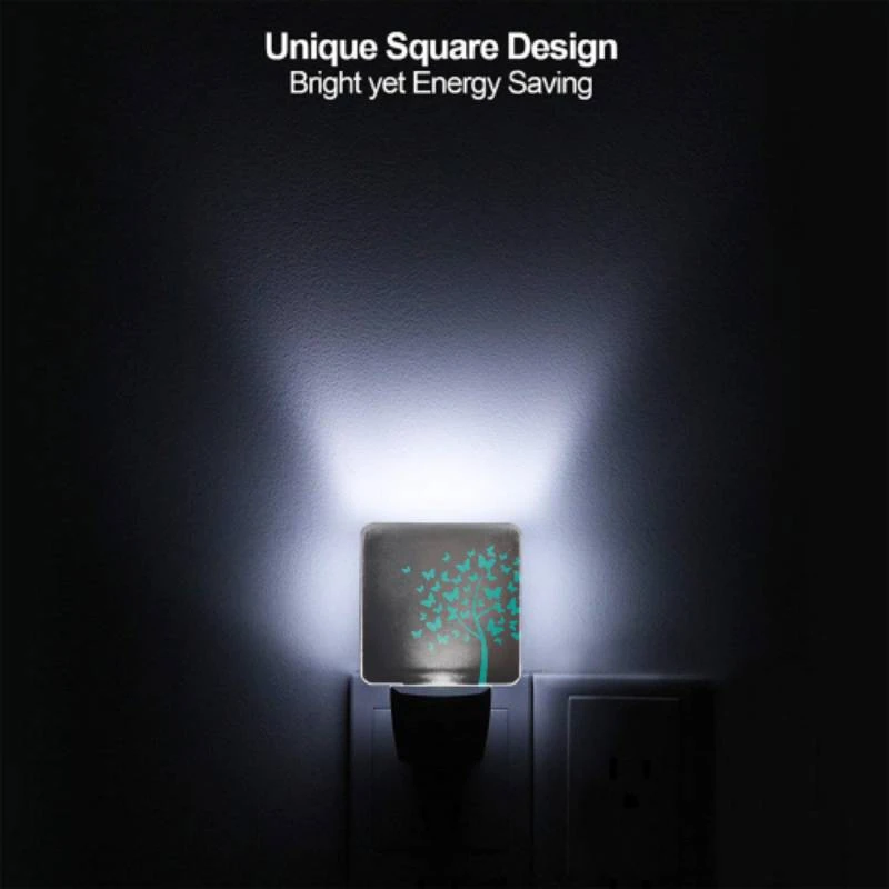 Night Light Set of 2, A tree with green leaves and blue butterflies. Night Light Set Of 2, A Tree With Green Leaves And Blue Butterflies. -Acrylic Night Light Shop e482cf89334d5840bb6884aee32719afe445a47b