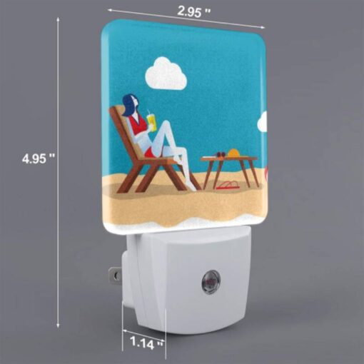 Night Light, A Woman Is Sitting On A Lounge Chair On The Beach -Acrylic Night Light Shop e4874f81f3dc657ea0a51ecc9042113d88452327